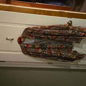 One world chiffon tank and cardigan